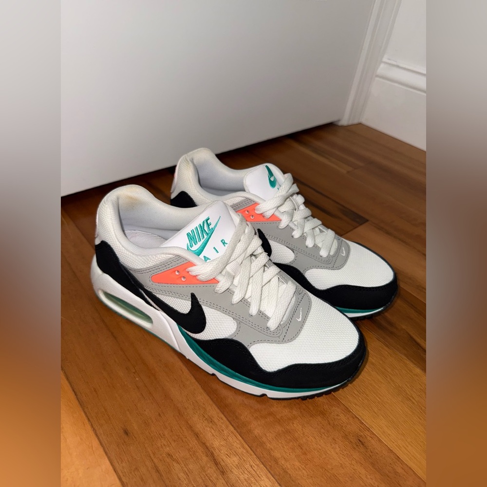 Nike Women's Air Max Sneakers White Black Teal Coral Accents